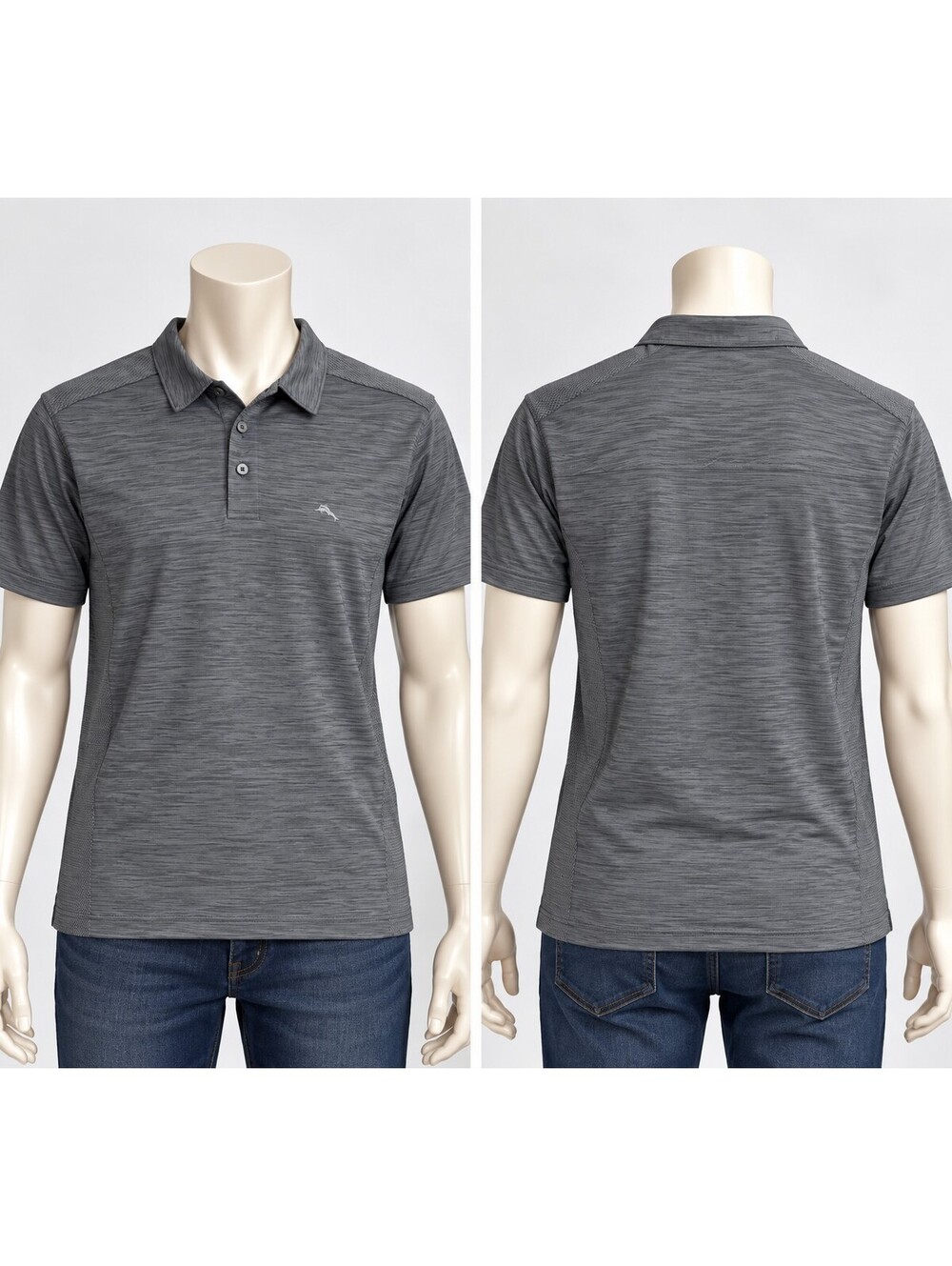 Tommy Bahama IslandZone Men's Gray Polo Shirt Medium